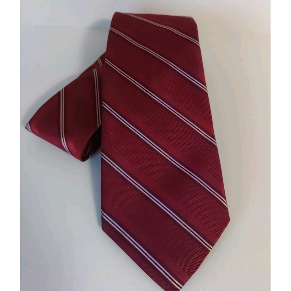 brooks brothers Makers And Merchant Woven Italy Made USA Red Stripe 59" Tie